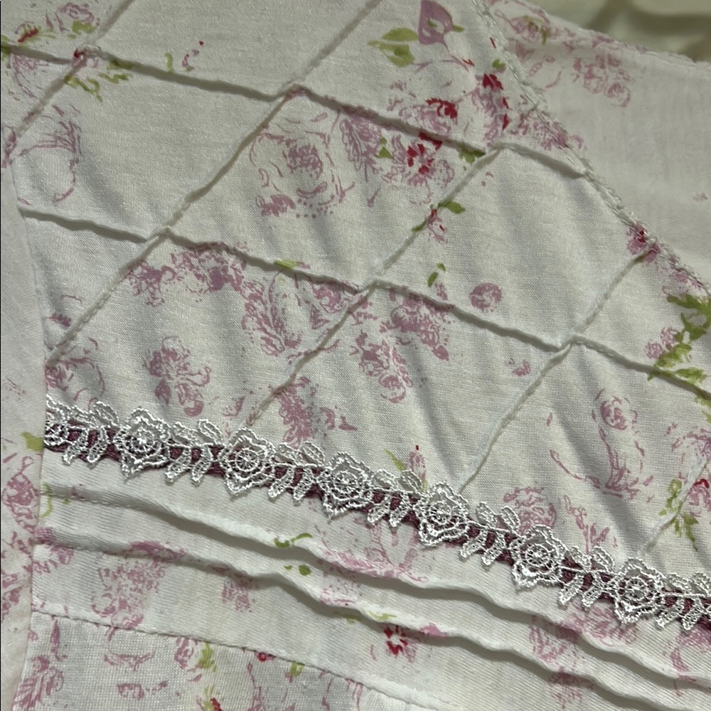 Body  Touch Floral Nightgown with Pink Accents - Picture 5 of 7